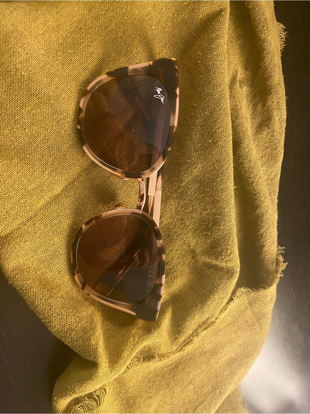Maui Jim Tortoiseshell  cat eye polarized Sunglasses - Brown Lenses